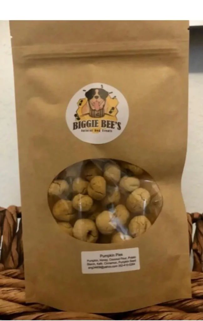 Biggie Bees artisan pet treat bag