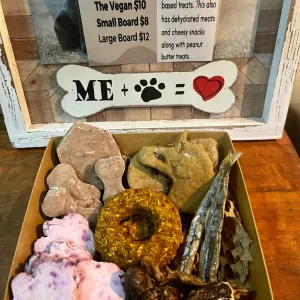 Dog treat charcuterie box gift idea